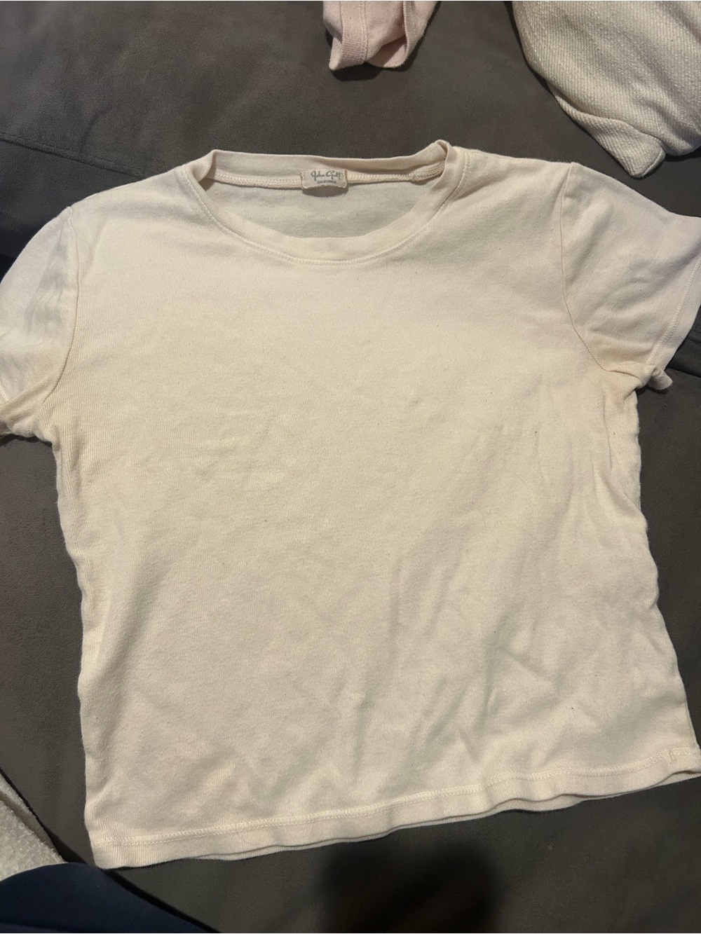 Brandy Melville Short-Sleeve Tee - Cream